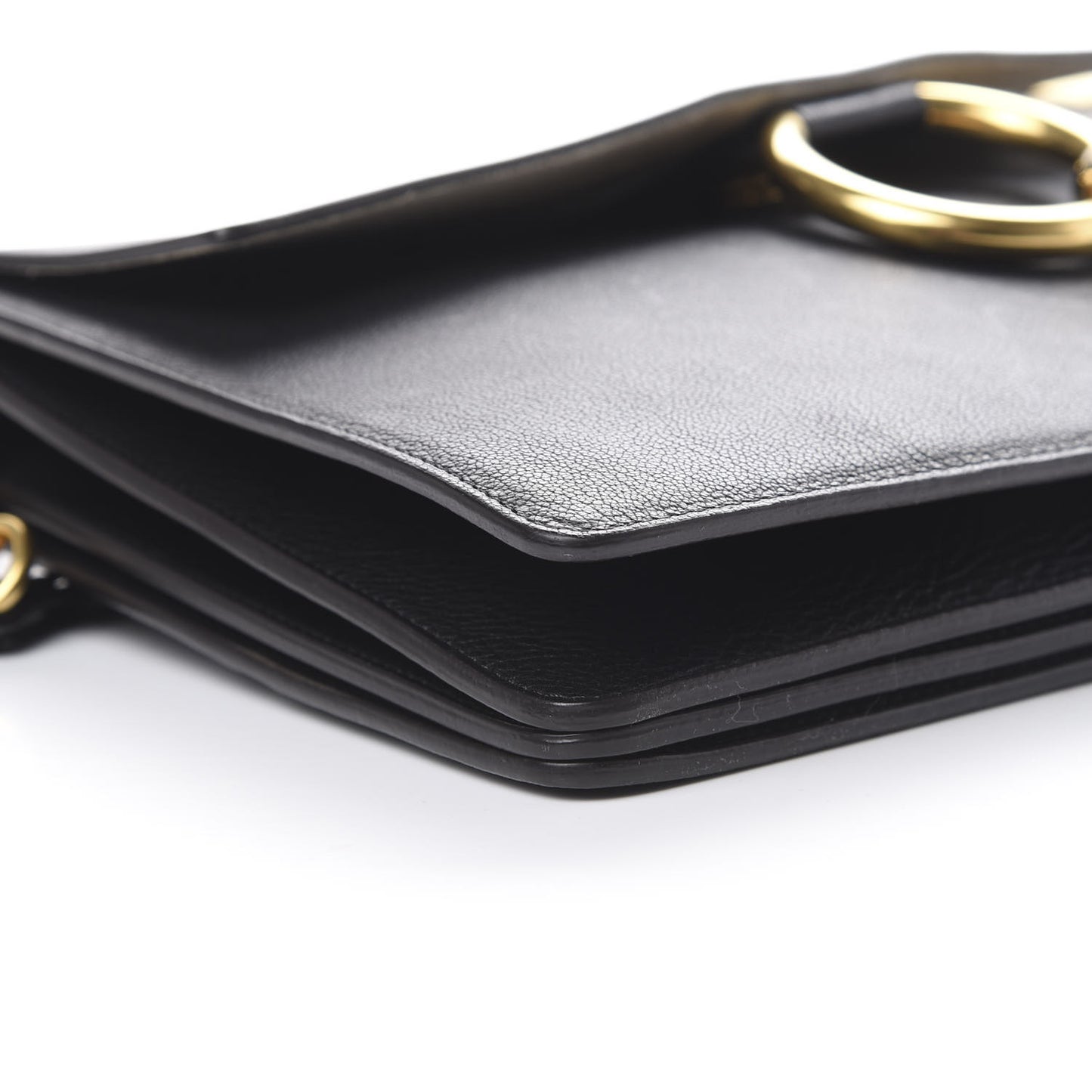 Goatskin Medium Faye Shoulder Bag Black
