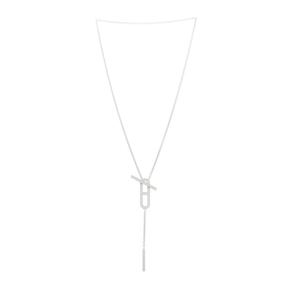 Hermes 18K White Gold Diamond PM Ever Chaine D'Ancre Necklace ST 3 of 6