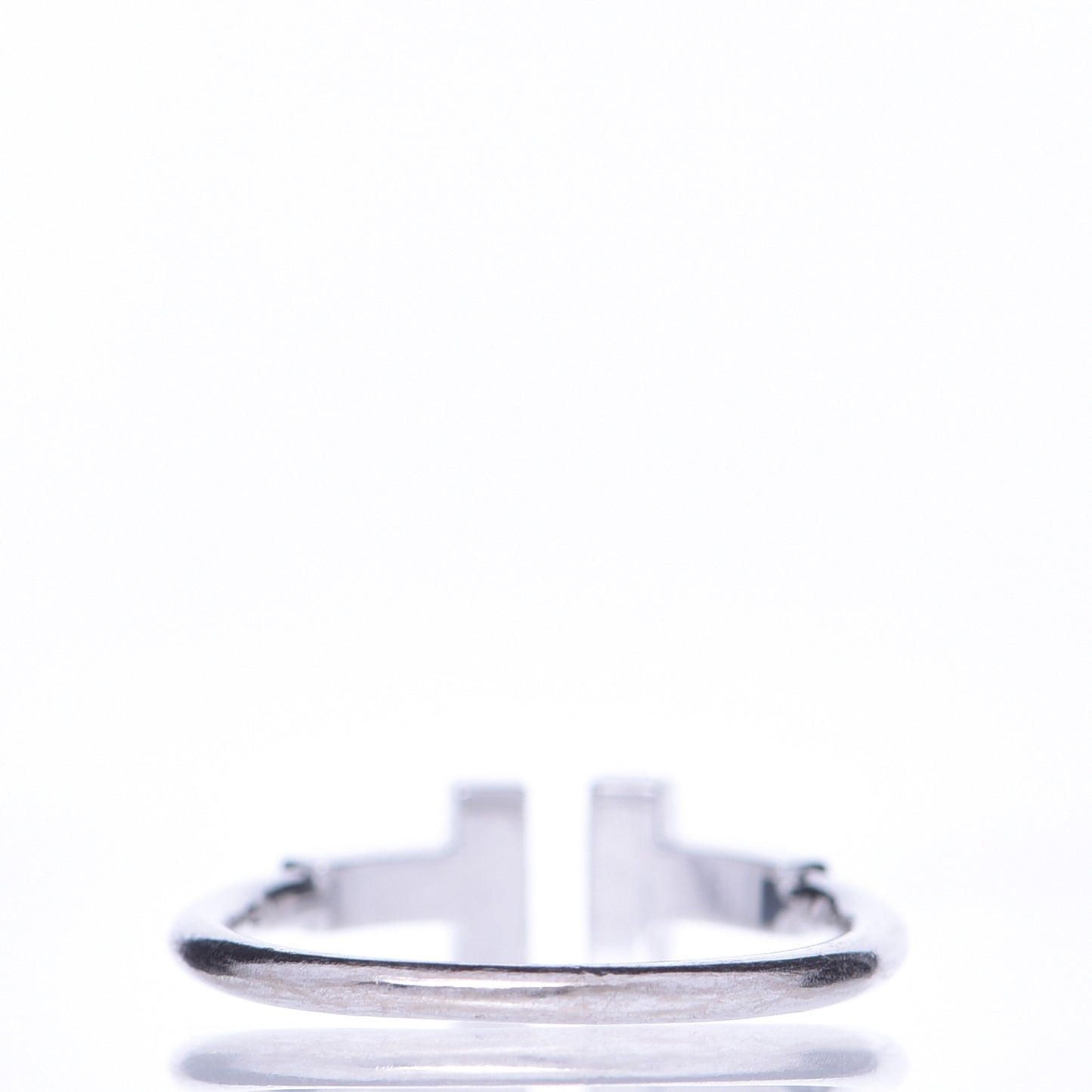 18K White Gold Diamond T Wire Ring 50 5.5