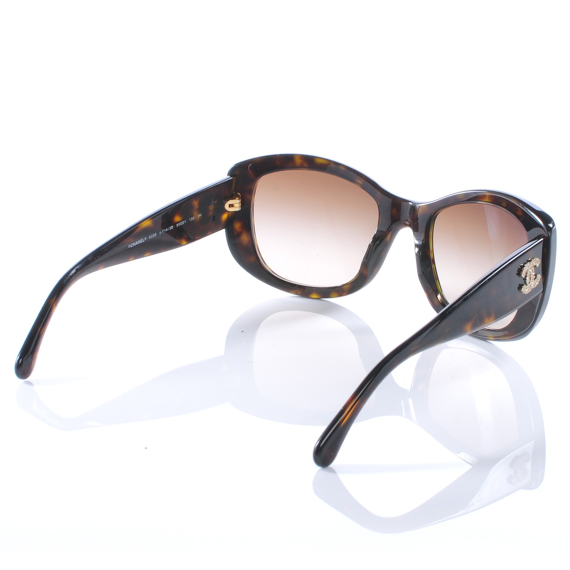 Chanel Tortoise Shell CC Sunglasses 5239 3 of 6