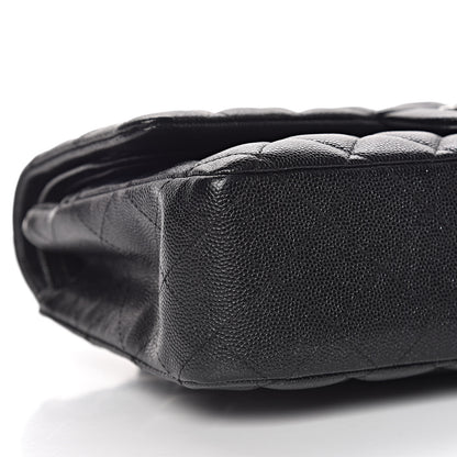Chanel Iridescent Caviar Quilted Medium Double Flap Black 8 of 11