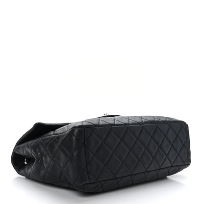 Chanel Washed Caviar Quilted Maxi Single Flap Black 4 of 9