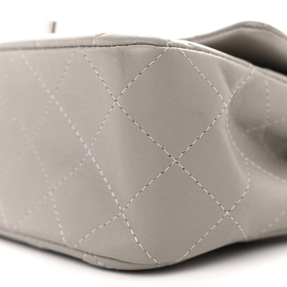 Chanel Lambskin Quilted Mini Rectangular Flap Grey 10 of 11