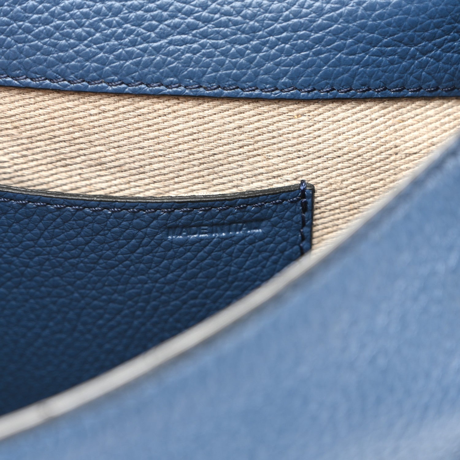 Chloe Grained Calfskin Medium Marcie Saddle Bag Deep Denim 7 of 12
