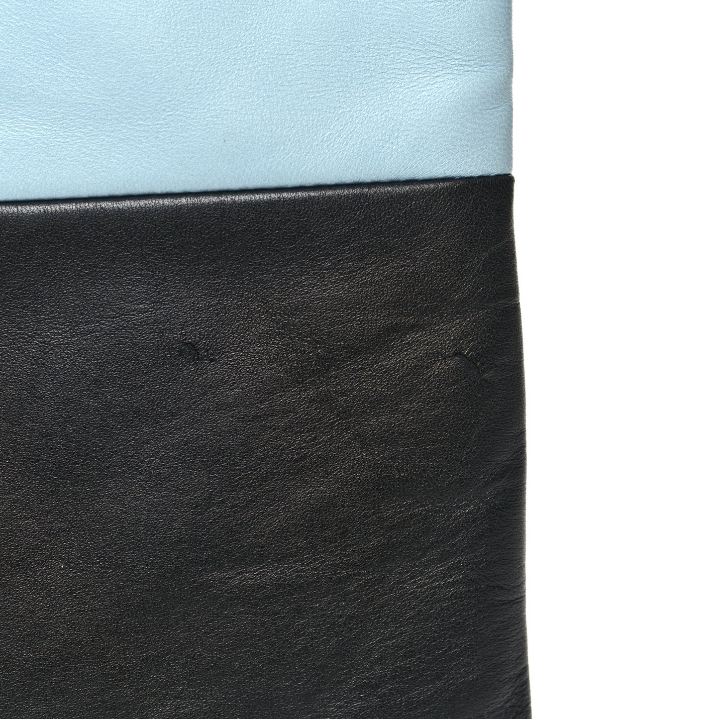 Lambskin Large Airline Zipper Cosmetic Case Blue Black Red