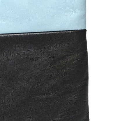 Chanel Lambskin Large Airline Zipper Cosmetic Case Blue Black Red 11 of 14