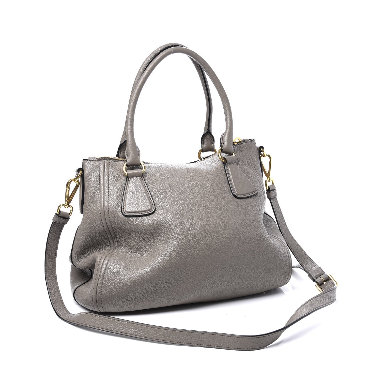 Prada Vitello Phenix Shoulder Bag Argilla 2 of 11