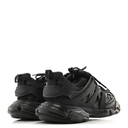 Balenciaga Rubber Mesh Fabric Clear Sole Womens Track Sneakers 40 Black 5 of 11