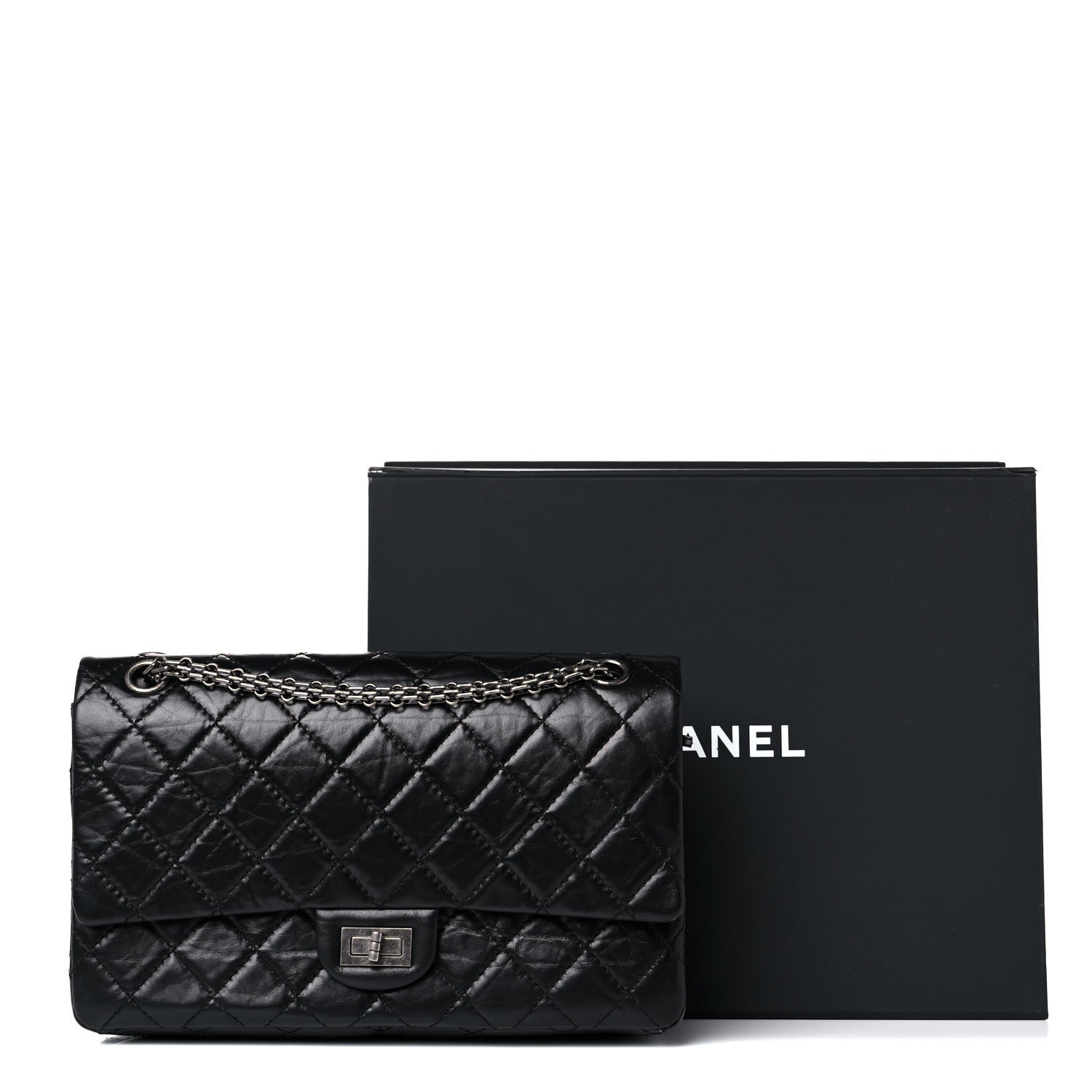 Chanel Aged Calfskin Quilted 2.55 Reissue 226 Flap Black 18 of 18