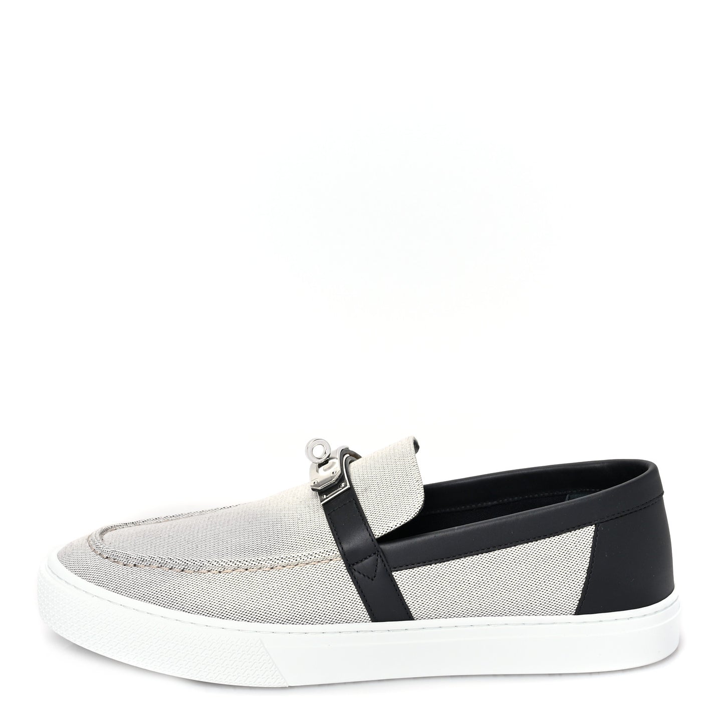 Toile De Coton Calfskin Game Slip On Sneakers 43 Prunoir Black