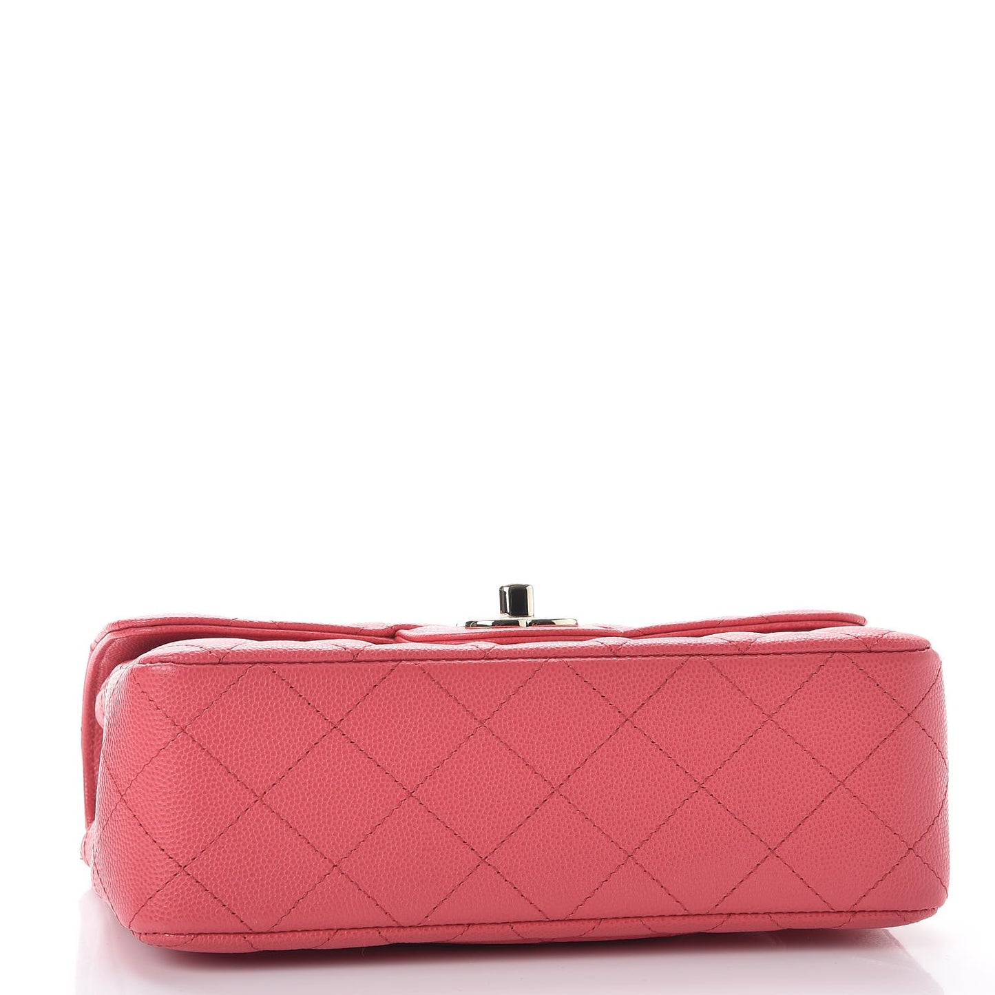 Caviar Quilted Mini Rectangular Flap Dark Pink
