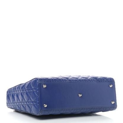 Christian Dior Lambskin Cannage Large Lady Dior Blue 3 of 9
