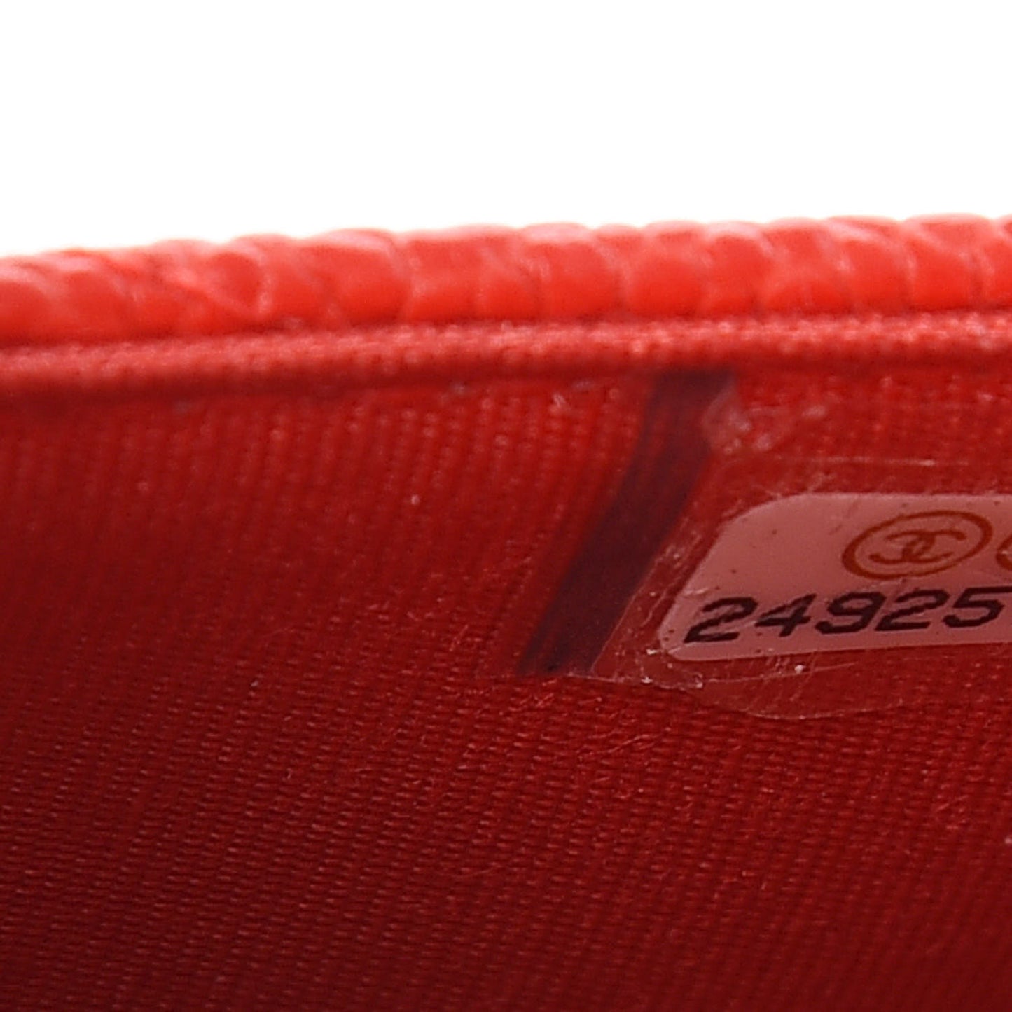 Caviar Chevron Quilted Statement Wallet On Chain WOC Red