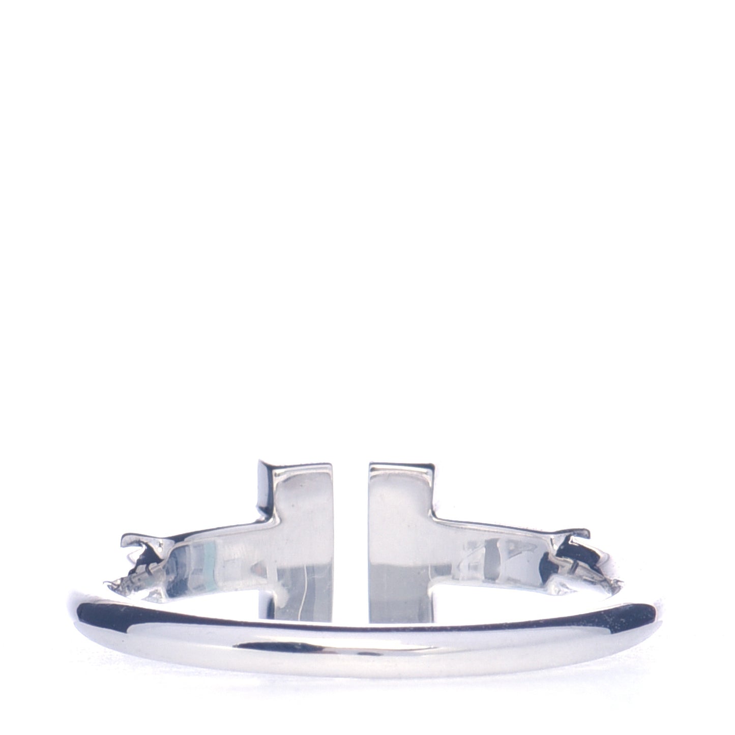 18K White Gold Blue Sapphire T Wire Ring 46 3.75