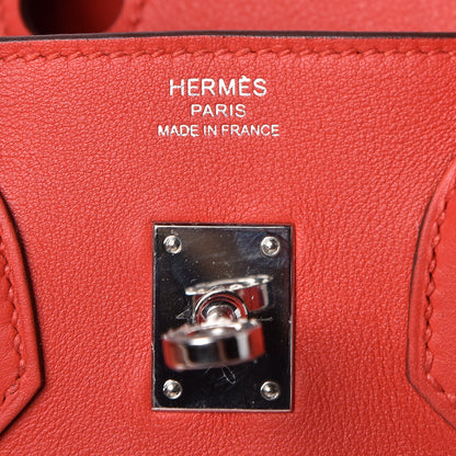 Hermes Swift Birkin 25 Rouge Tomate 6 of 7