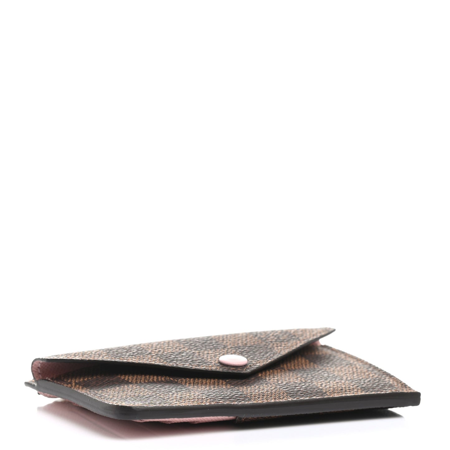 Damier Ebene Recto Verso Card Holder Rose Ballerine