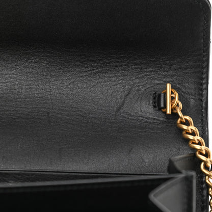 Gucci Calfskin Matelasse GG Marmont Chain Wallet Black 12 of 14