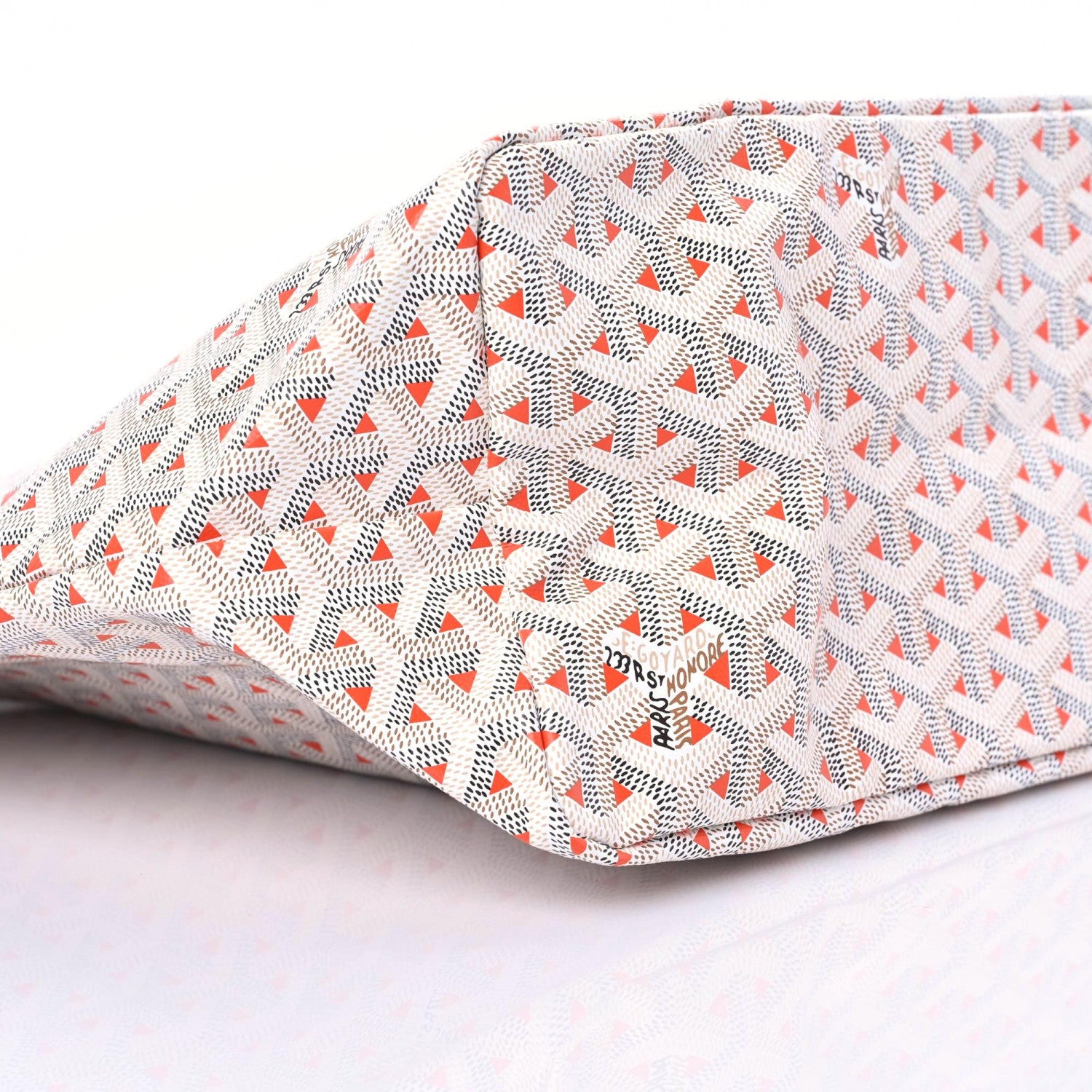 Goyard Goyardine Saint Louis Claire Voie PM White Orange 8 of 9
