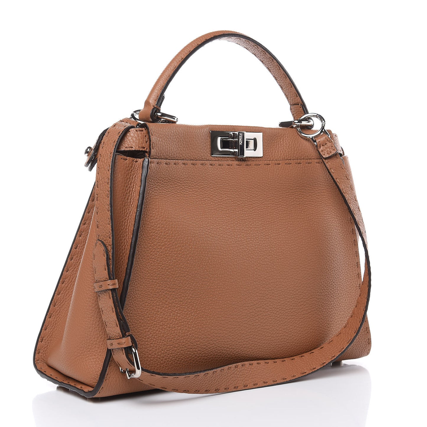 Cuoio Romano Selleria Bi-Color Medium Peekaboo Iconic Satchel Mou Deserto