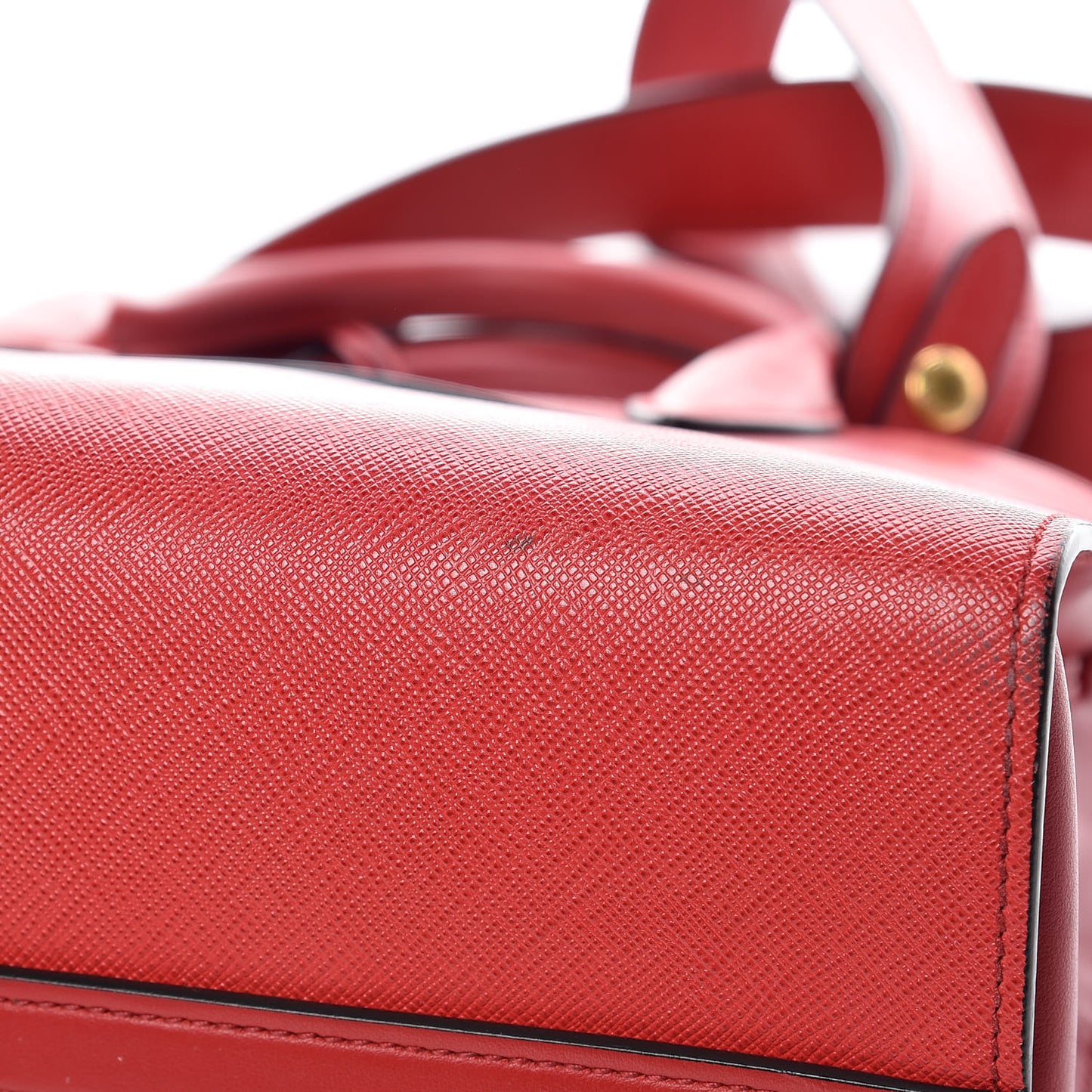 Saffiano City Calfskin Small Esplanade Tote Rosso