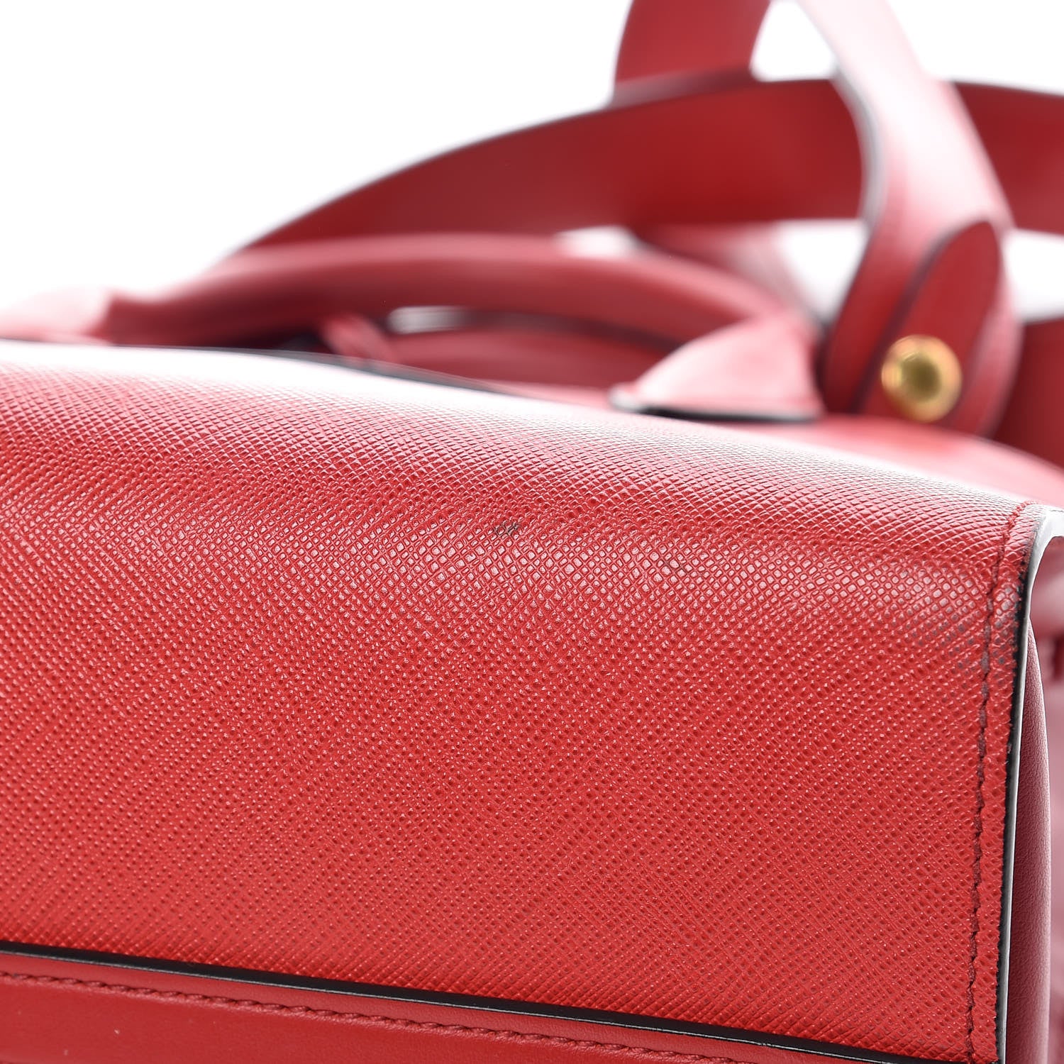 Prada Saffiano City Calfskin Small Esplanade Tote Rosso 15 of 19