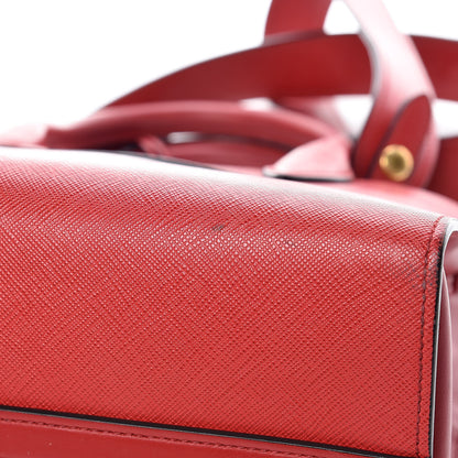 Prada Saffiano City Calfskin Small Esplanade Tote Rosso 15 of 19