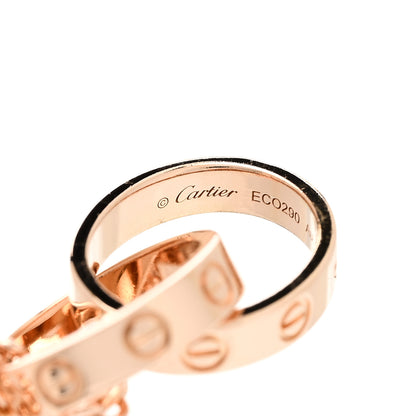 Cartier 18K Pink Gold Interlocking LOVE Necklace 4 of 6