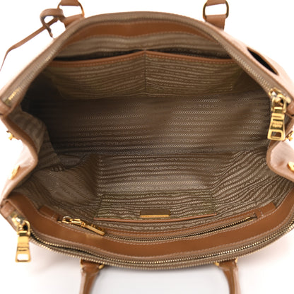 Prada Saffiano Large Galleria Double Zip Tote Caramel 6 of 11