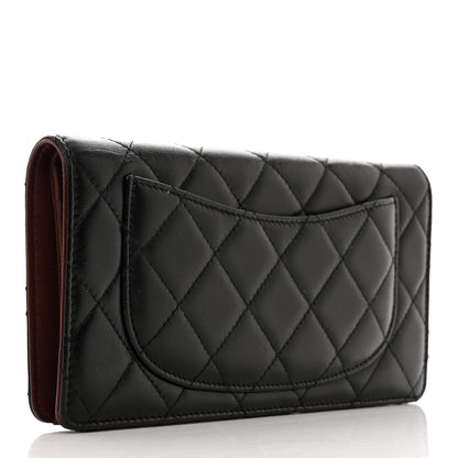 Chanel Lambskin Quilted Yen Wallet Black 2 of 8