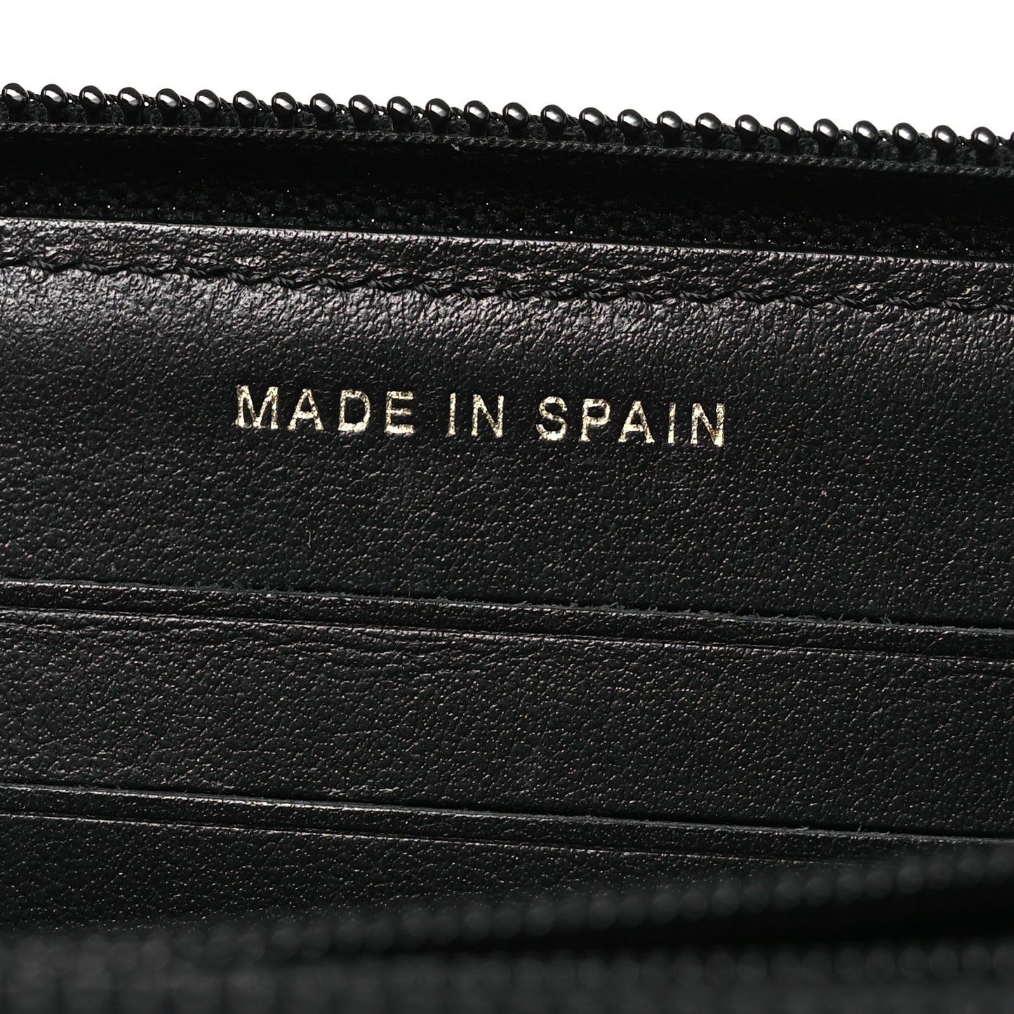 Lambskin Quilted Small Boy Zip Around Wallet Black
