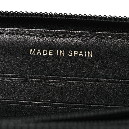 Chanel Lambskin Quilted Small Boy Zip Around Wallet Black 8 of 10