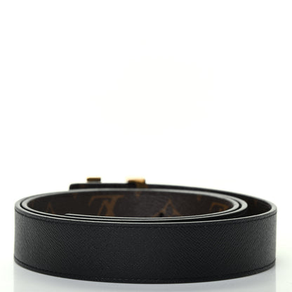 Louis Vuitton Calfskin Monogram 30mm LV Initiales Reversible Belt 90 36 Black 2 of 4