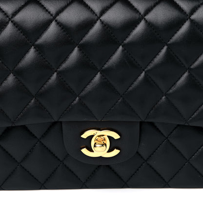 Chanel Lambskin Quilted Medium Double Flap Black 8 of 16