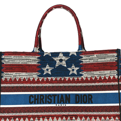 Christian Dior Canvas Embroidered Exclusive US Book Tote Multicolor 7 of 9