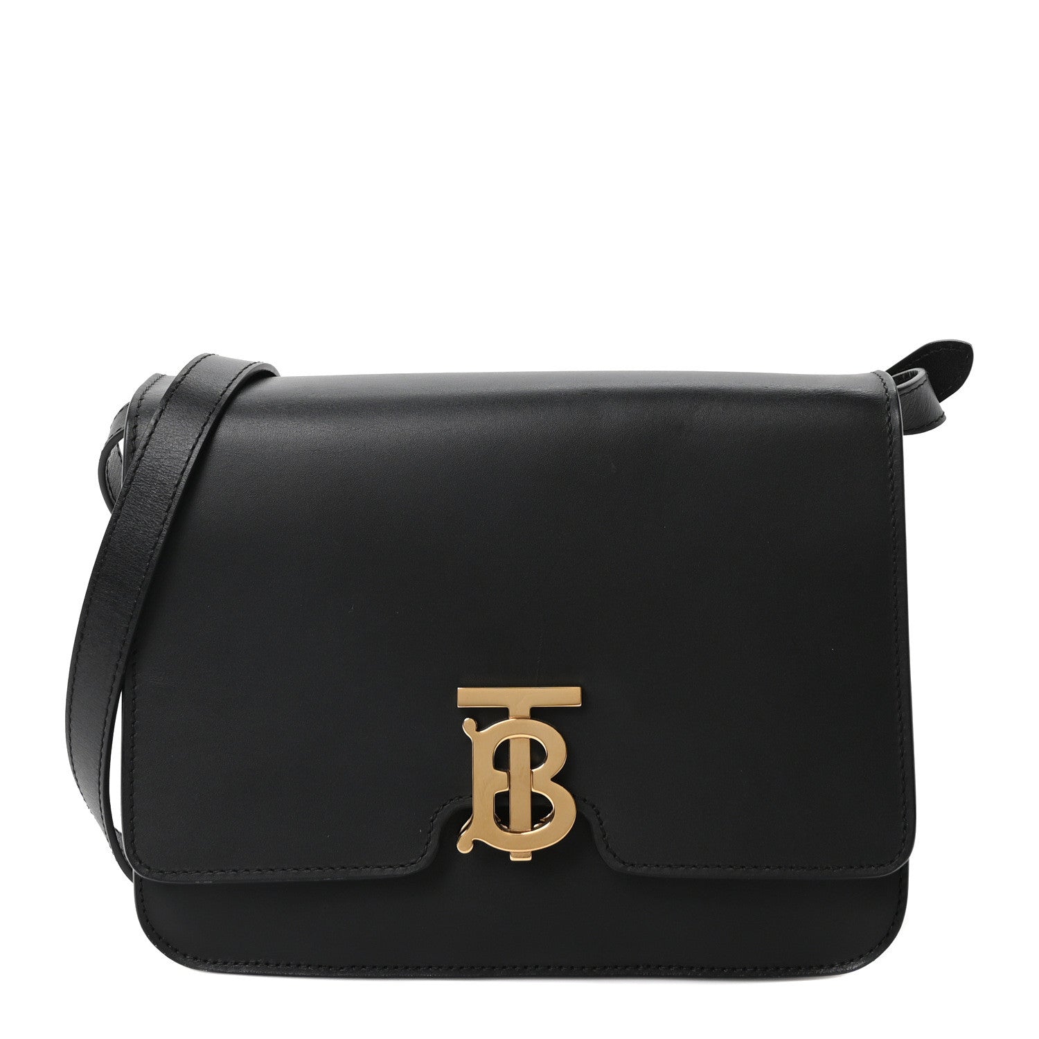 Burberry Calfskin Medium TB Bag Black 2 of 17