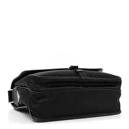 Prada Tessuto Nylon Saffiano Logo Messenger Bag Black 4 of 14