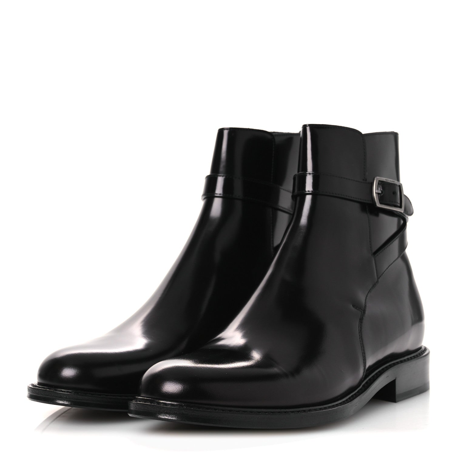 Saint Laurent Buello Top Army 20 Ankle Boots 39 Black 4 of 9
