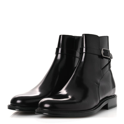 Saint Laurent Buello Top Army 20 Ankle Boots 39 Black 4 of 9