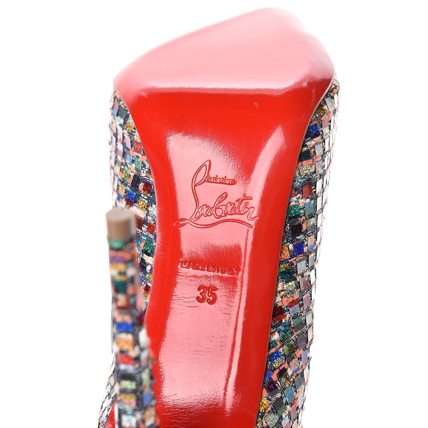 Christian Louboutin Tressage Vitraux So Kate Booty 100 Ankle Boots 35 Multi 6 of 9