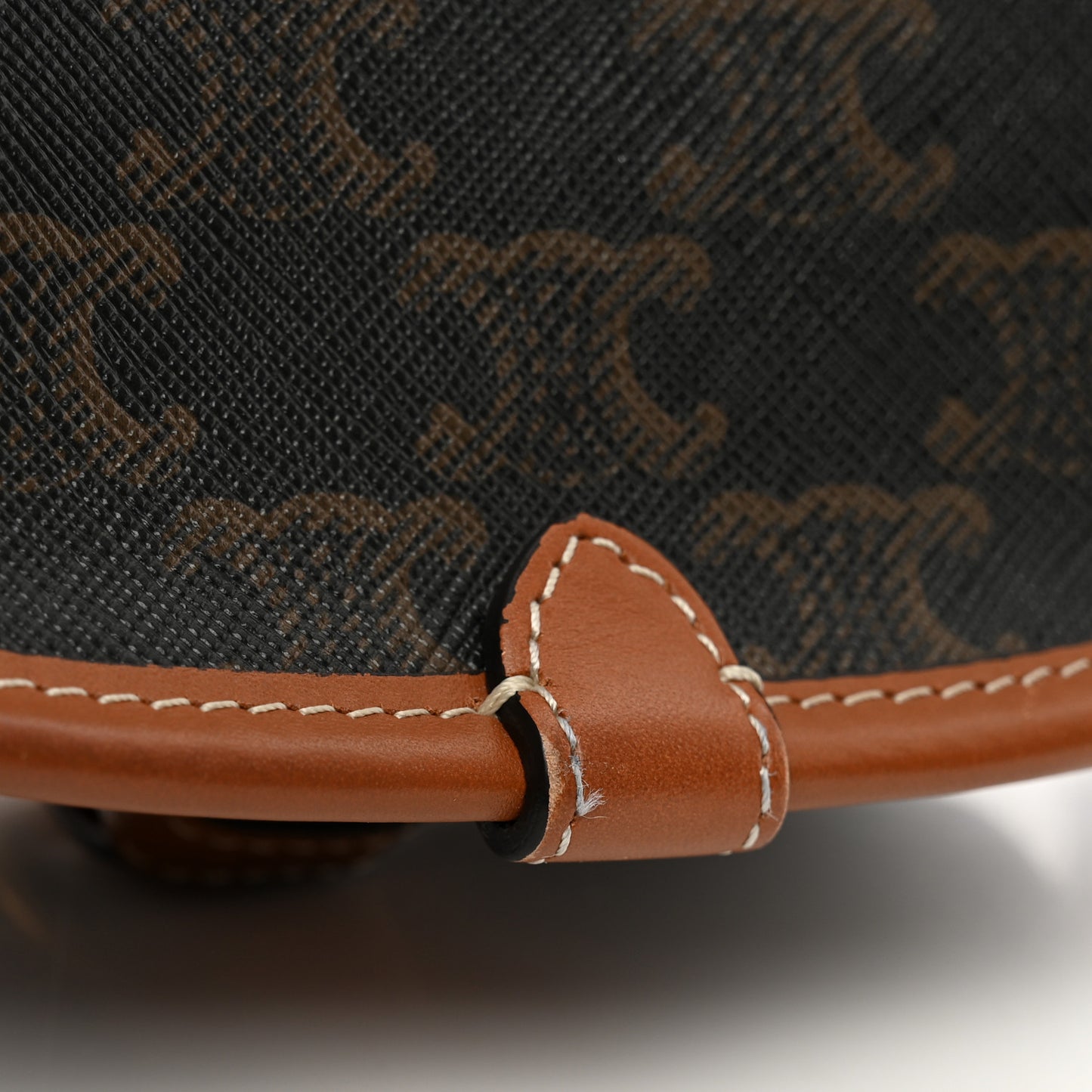 Triomphe Canvas Medium Folco Bag Tan