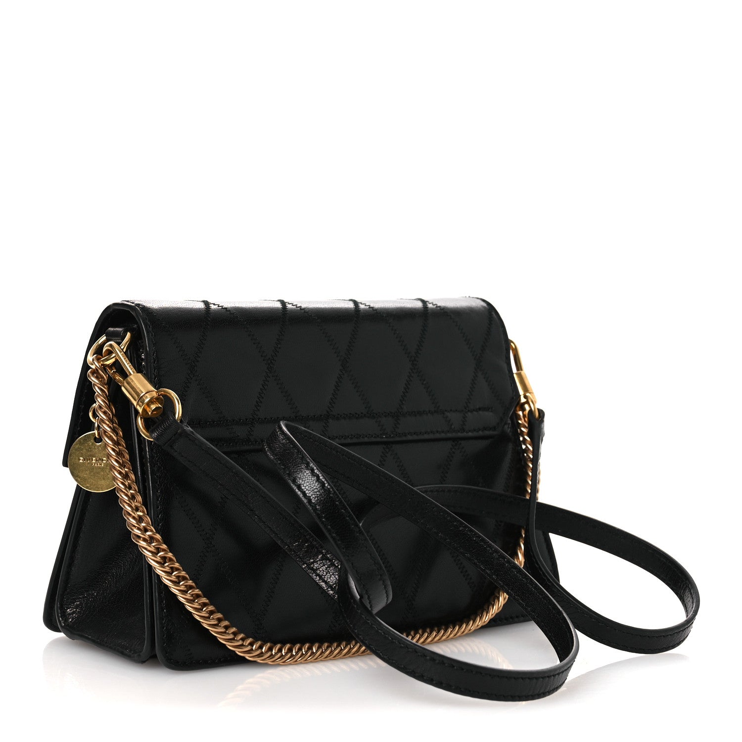 Givenchy Goatskin Quilted Small GV3 Shoulder Bag Black 3 of 9