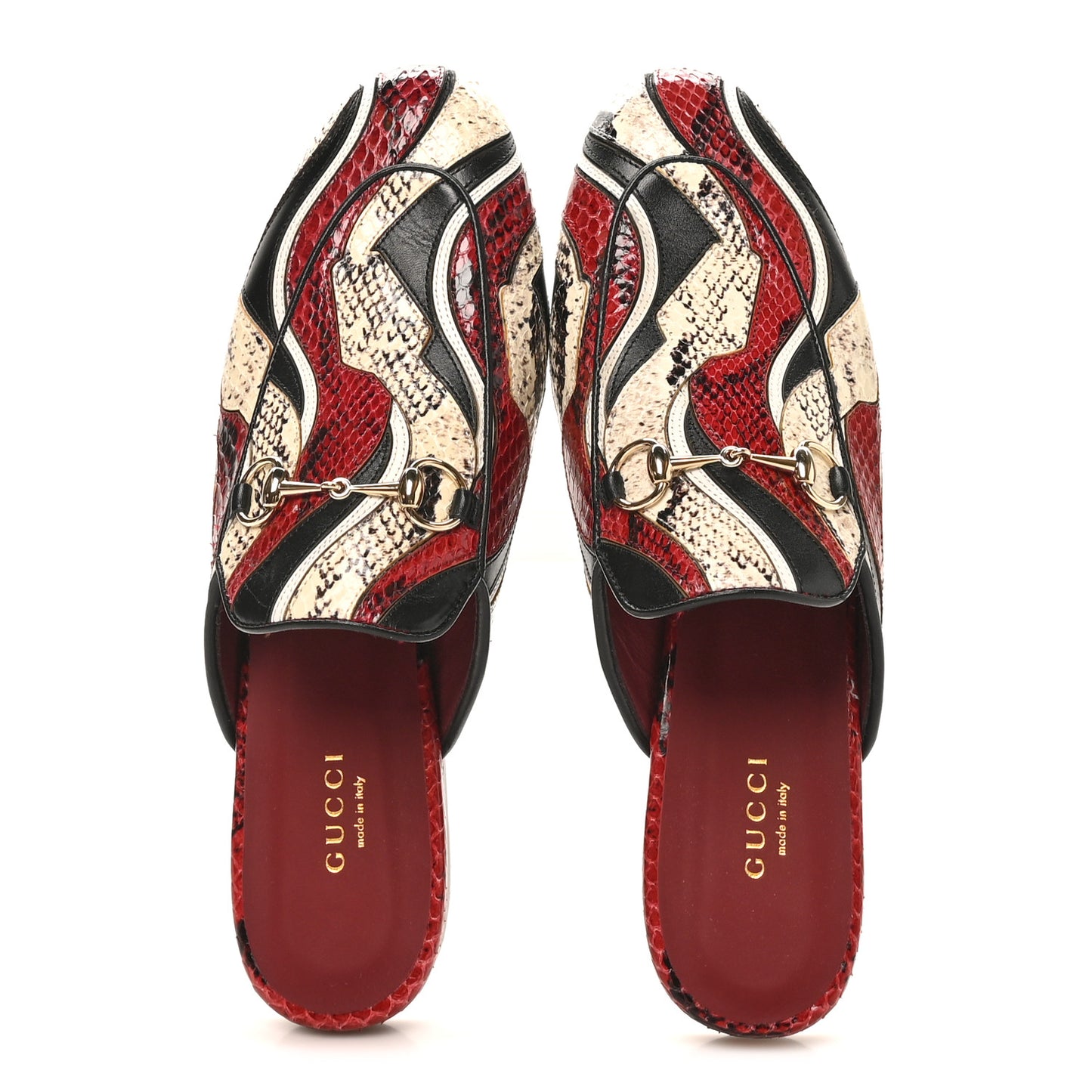 Snakeskin Womens Princetown Slippers 38.5 Multicolor