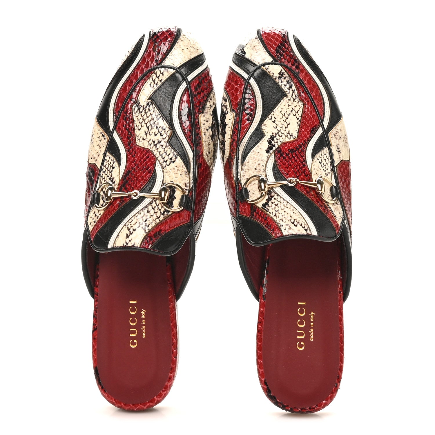 Gucci Snakeskin Womens Princetown Slippers 38.5 Multicolor 2 of 10