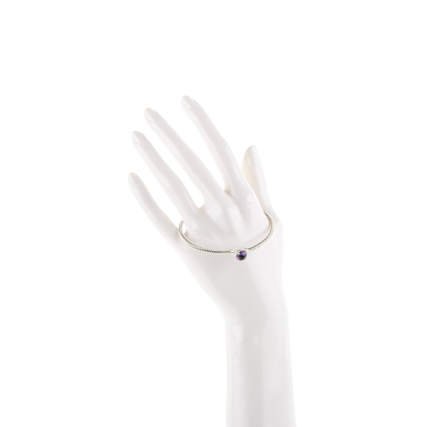 Sterling Silver Amethyst 3mm Chatelaine Bracelet