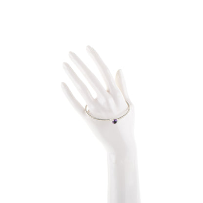 David Yurman Sterling Silver Amethyst 3mm Chatelaine Bracelet 2 of 5