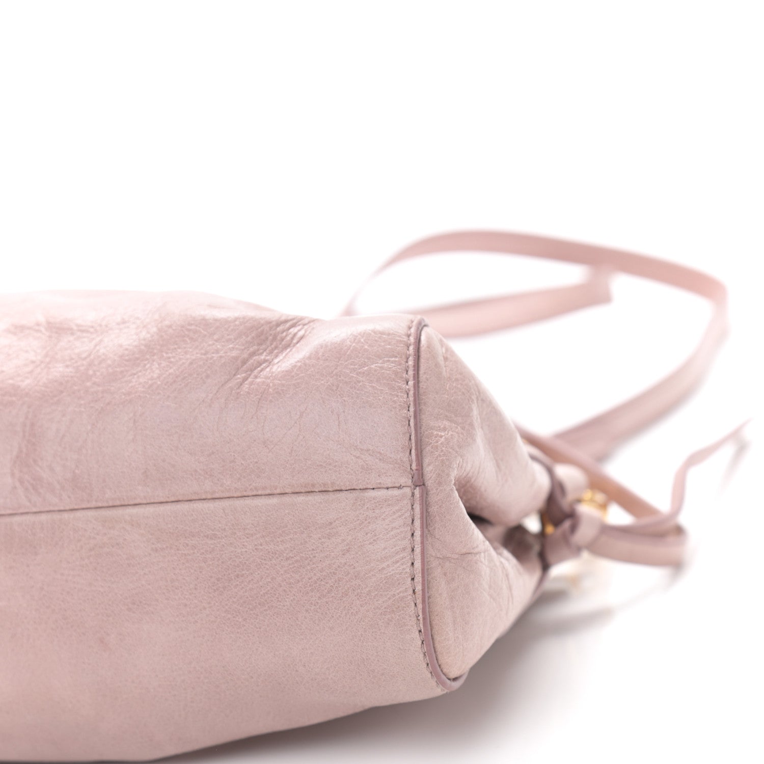 Miu Miu Vitello Shine Crossbody Clutch Mughetto 9 of 10