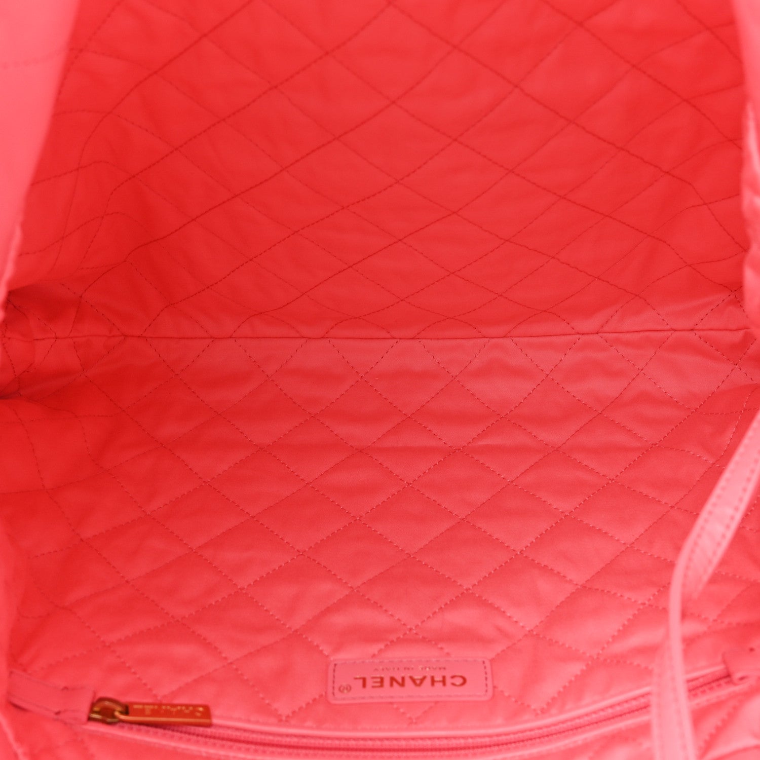Chanel Shiny Calfskin Quilted Chanel 22 Drawstring Bag Coral Pink 6 of 12