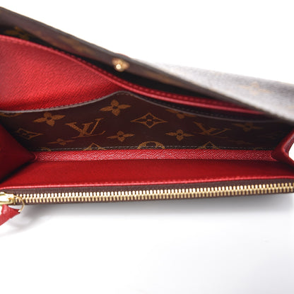 Louis Vuitton Monogram Emilie Wallet Red 5 of 8