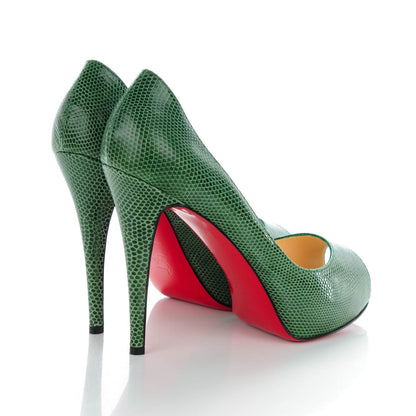 Christian Louboutin Lizard Very Prive 120 Pumps 40 Green 4 of 6