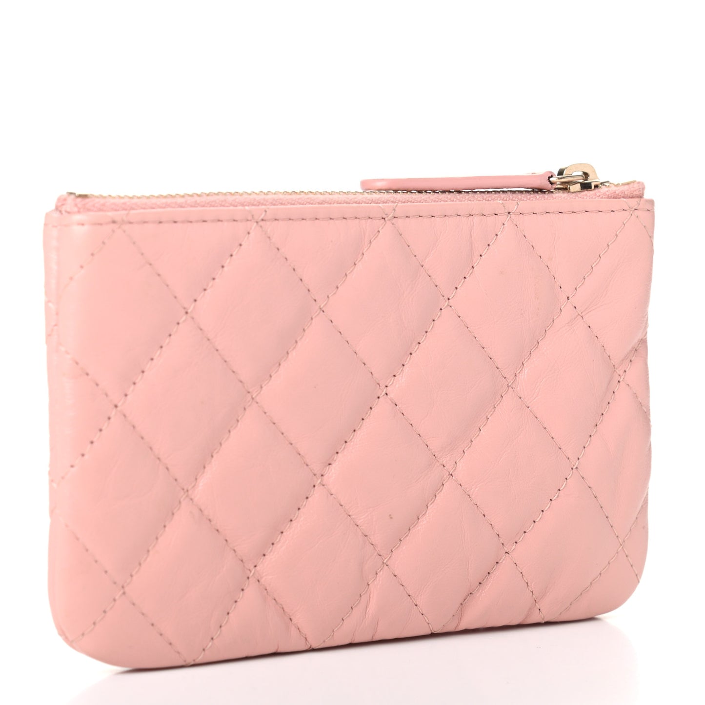 Aged Calfskin Quilted Small Reissue Cosmetic Case Light Pink